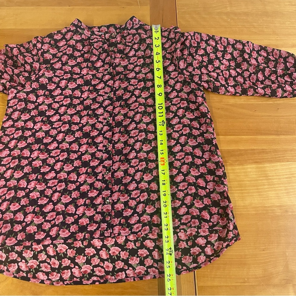 Azoe sheer button down blouse small - Picture 9 of 12